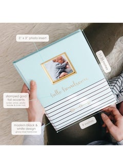 pearhead Pearhead Hello Handsome, First 5 Years Baby Memory Book with Photo Insert, Perfect Baby Keepsake  - Image 3