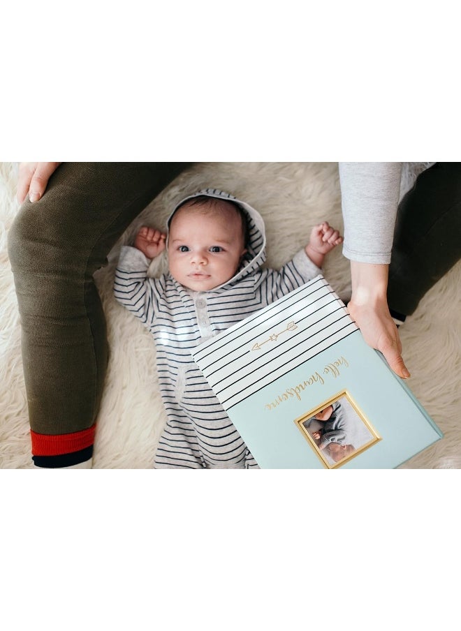 pearhead - Pearhead Hello Handsome, First 5 Years Baby Memory Book with Photo Insert, Perfect Baby Keepsake - Image 1