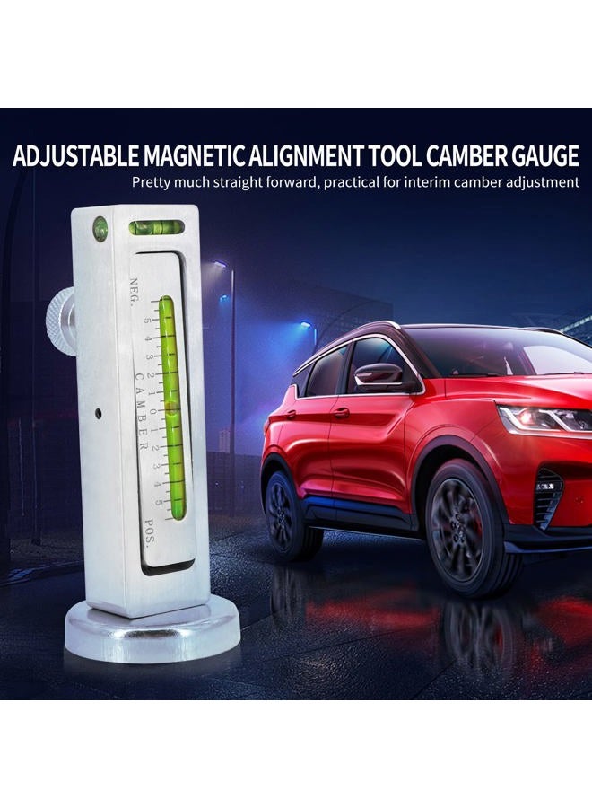 kipa Adjustable Magnetic Gauge Tool Camber Castor Strut Wheel Alignment Tool for Truck Car RV Tire Repair, New Top Strong Magnetic Absorb, Ingenious Design, Practical (Circular end Mounting) - Image 2