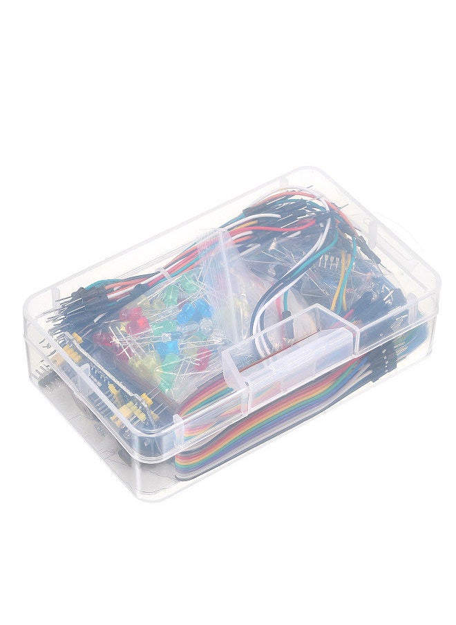 Generic - Electronic Fun Kit Bundle with Breadboard Cable Resistor Capacitor Leds Potentiometer Replacement for Arduino Respberry Pi - Image 1