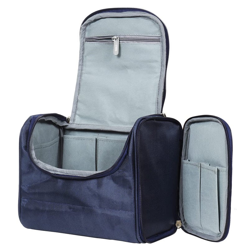 CABLE GALLERY Multifunctional Extra Large Cosmetic Make up Bag for Travel Kits  Makeup Organisers for Man and Women Cosmetic Pouch Household Grooming Kit for Home Blue - Image 2