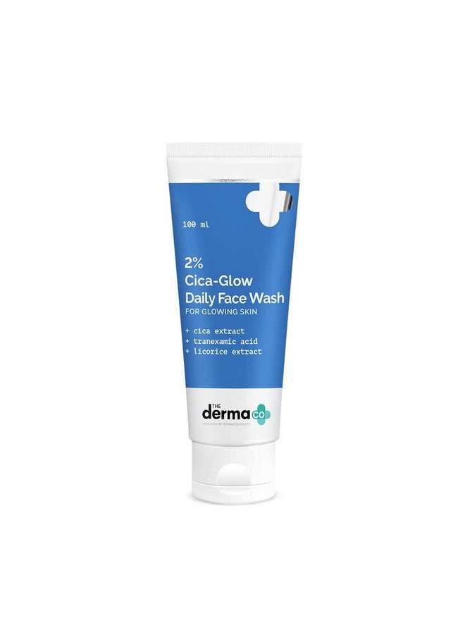ذا ديرما كو غسول الوجه اليومي Cica-Glow 2% بحمض الترانيكساميك ومستخلص عرق السوس لبشرة متوهجة - 100 مل  - Image 1