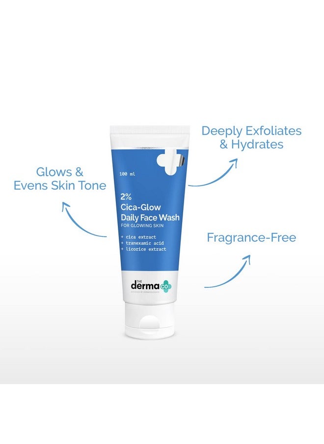 ذا ديرما كو غسول الوجه اليومي Cica-Glow 2% بحمض الترانيكساميك ومستخلص عرق السوس لبشرة متوهجة - 100 مل  - Image 3