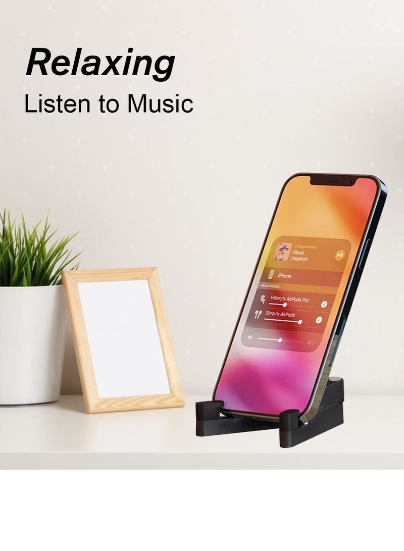 Excefore Universal Mini Size Portable Aluminum Alloy Foldable Phone Holder for Desk, Compatible with All Mobile Phone Tablet 4-10.5" Desk Accessories (Blac - Image 5