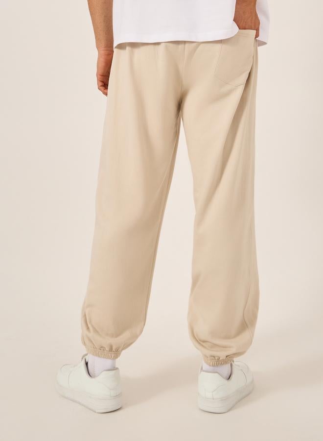 Styli Mid Rise Relaxed Fit Fleece Joggers - Image 4