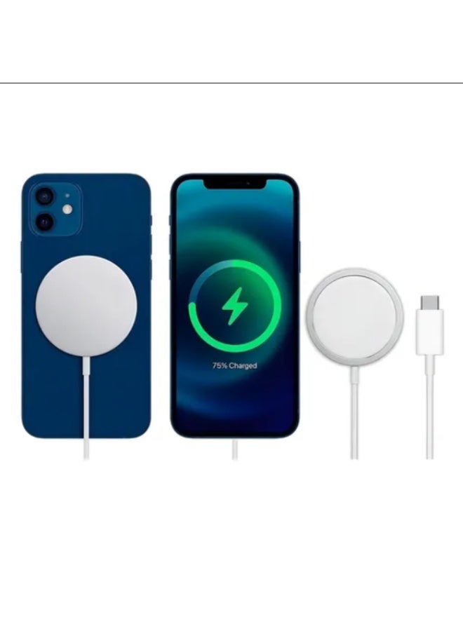 جون بولز شاحن MagSafe USB-C (طول 1 متر) لاسلكي مغناطيسي، لوحة شحن سريع بقوة 15 واط، تثبيت مغناطيسي قوي، متوافق مع أجهزة iPhone موديلات 17 Pro Max، 16 Pro Max، 15، 14، 13، 12 - Image 4