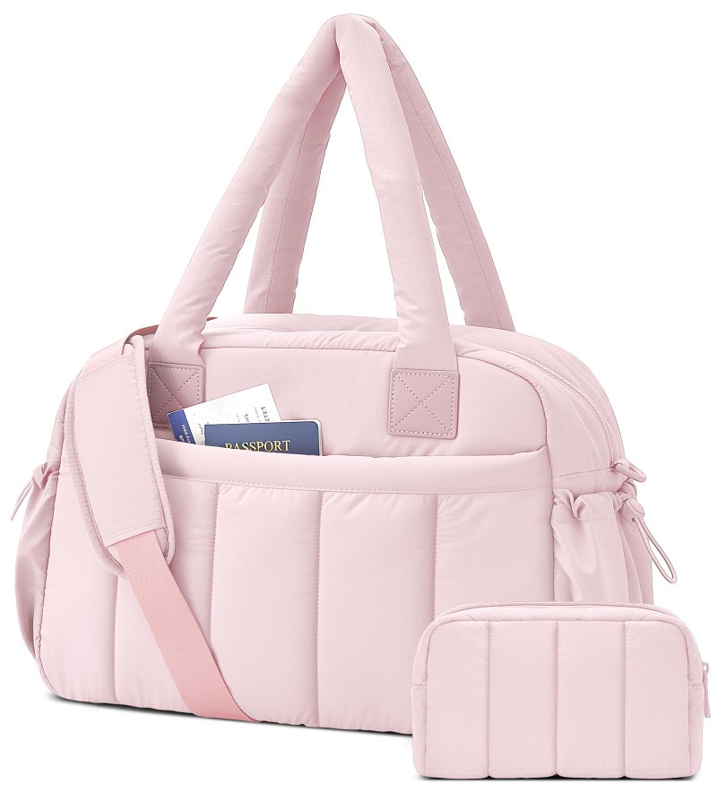 oscaurt Gym Bag for Women Lightweight Duffle Bag for Travel with Toiletry Pouch Water Resistant Carry On Weekender Overnight Duffel - Image 2