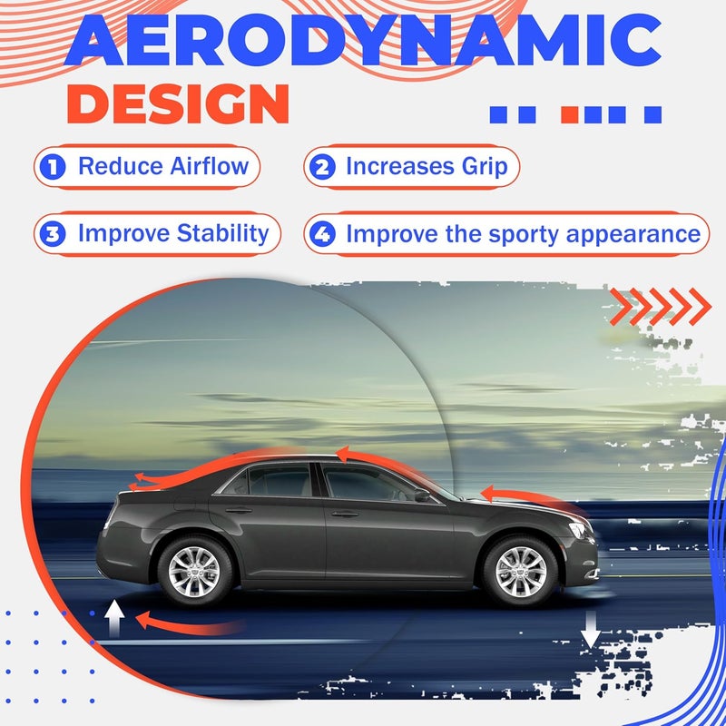 HECASA Rear Trunk Spoiler Wing for 2011-2023 Chrysler 300 300C 300S - Glossy Black - Image 5