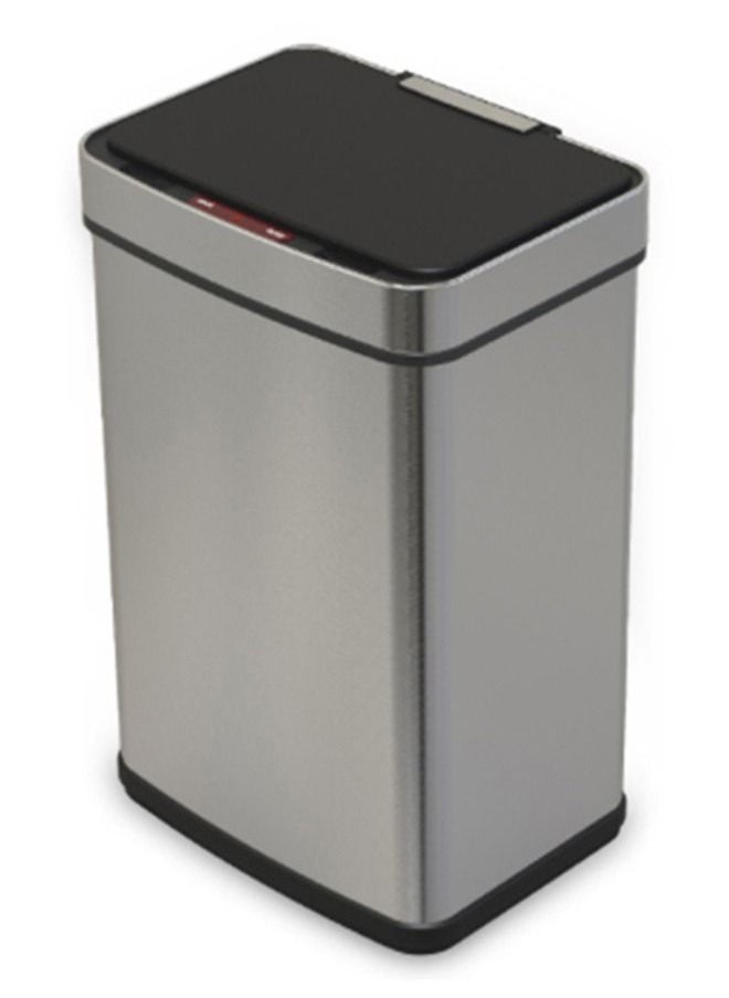 60 Ltr Sensor Stainless Steel Trash Bin With Soft Opening Silver