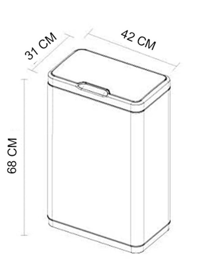 60 Ltr Sensor Stainless Steel Trash Bin With Soft Opening Silver