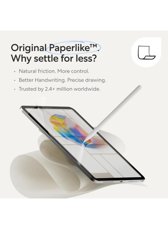 Paperlike 3 [عبوة 2] لواقي شاشة iPad PRO 11 بوصة M5/M4 (2025-2024) [تركيب خالي من الفقاعات] مع ملمس ورقي لتدوين الملاحظات والرسم والكتابة - Image 3