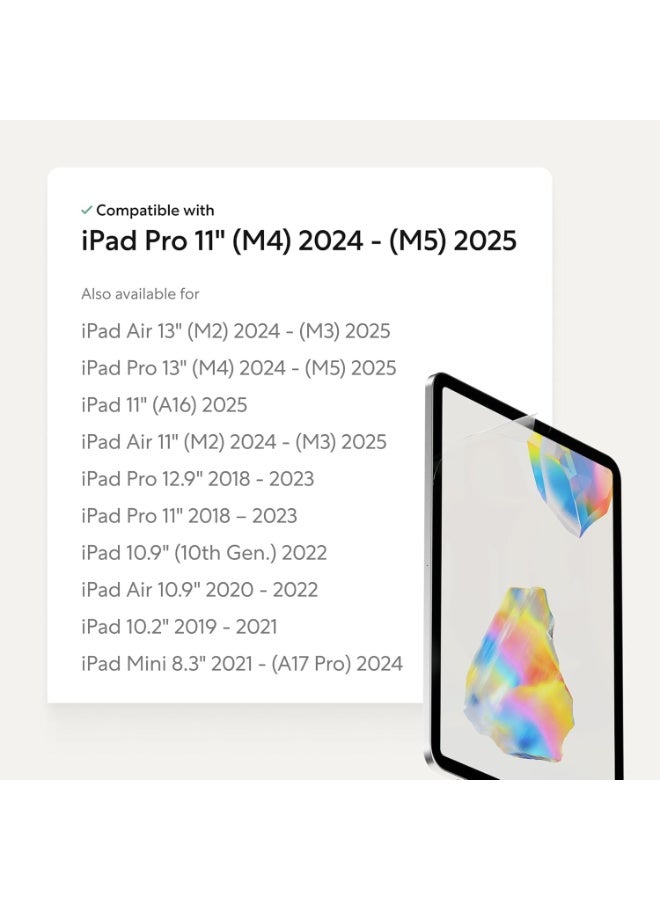 Paperlike 3 [عبوة 2] لواقي شاشة iPad PRO 11 بوصة M5/M4 (2025-2024) [تركيب خالي من الفقاعات] مع ملمس ورقي لتدوين الملاحظات والرسم والكتابة - Image 2