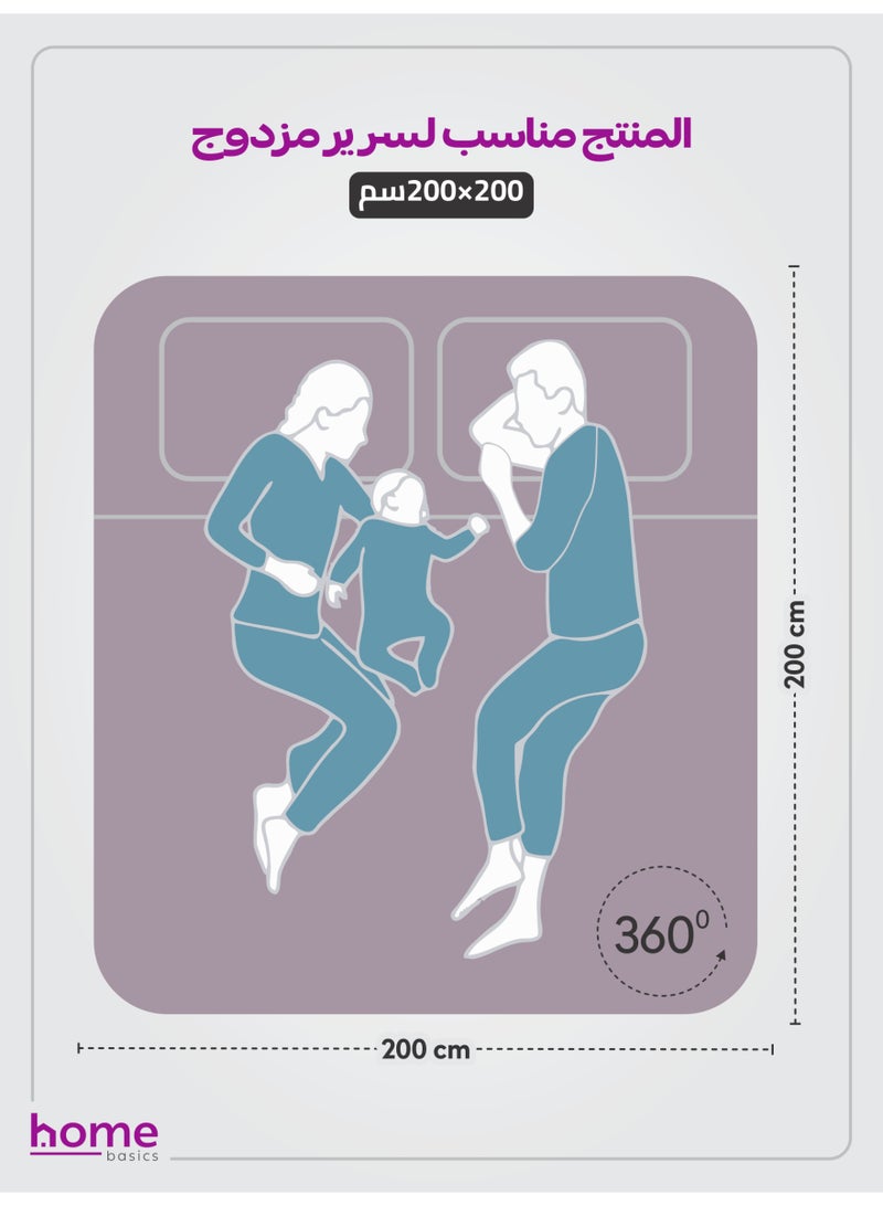 Donetella Bedding Fitted Sheet - Fits 200x200 Cm For Super King Bed - 3 Pcs (1 Fitted Sheet and 2 Pillowcases) - 35 Cm Deep Pocket - Solid Bed Sheet - Image 2