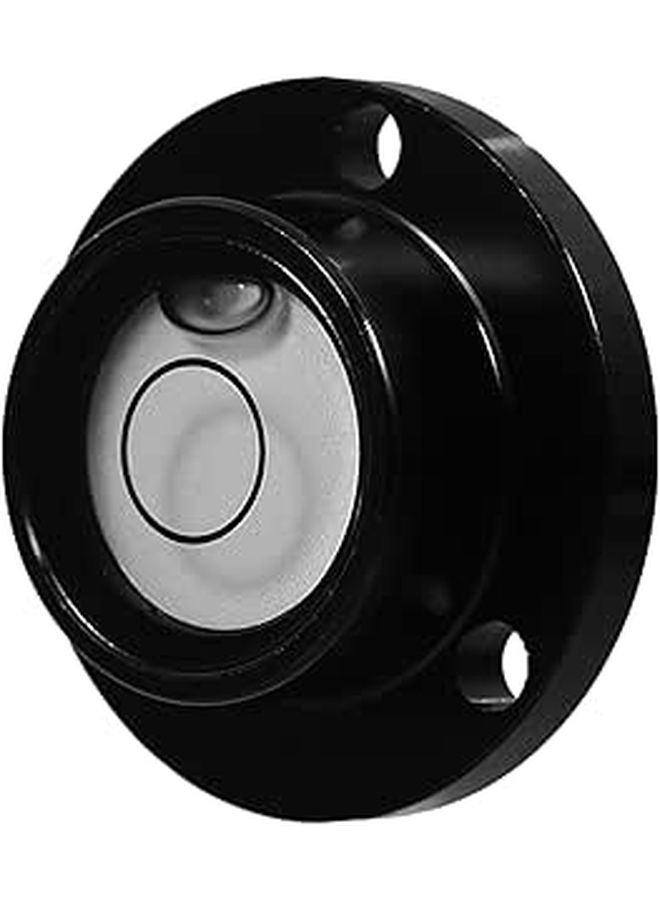 Mini Bubble Level Tool With Metal Round Vial For Camper And Travel Black Frame White Bubble - Image 1