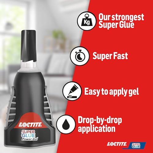 Loctite Super Glue Power Gel, Flexible Super Glue Gel, Superglue with Non-Drip Formula for Vertical Applications,Clear Superglue for Plastic, Wood, Metal, Crafts, & Repair, DIY, 4g - Image 2