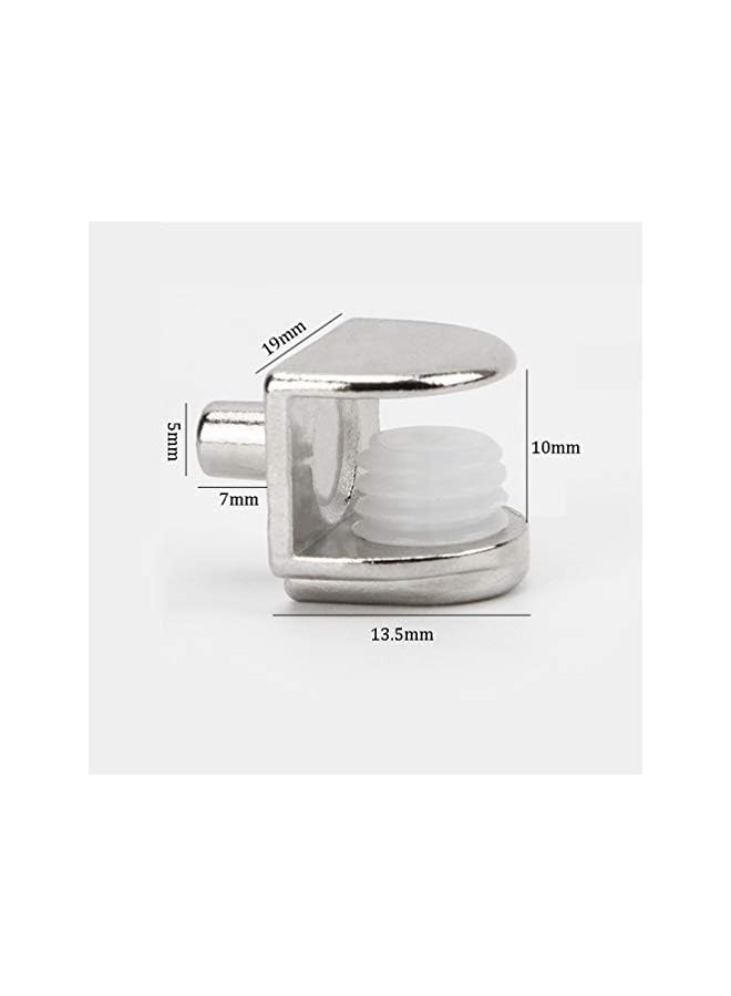 The Bros 20 Pcs Adjustable Glass Shelf Brackets Zinc Alloy Glass Clamp Clip Holder - Image 2