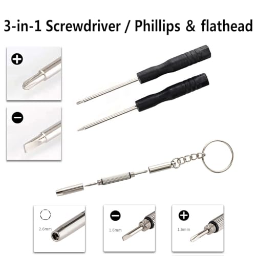 PTSLKHN Eyeglass Repair Kit with Screws, 15 Types Screws for Eyeglasses - Frame Screws, Hinge Screws, Nose Pads Screws - Essential Eye Glasses Repairing Kit Tool - Image 4