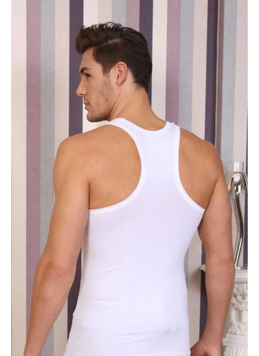 بيراك Men's Lycra Single Jersey Rambo Undershirt 6 Pack -1029