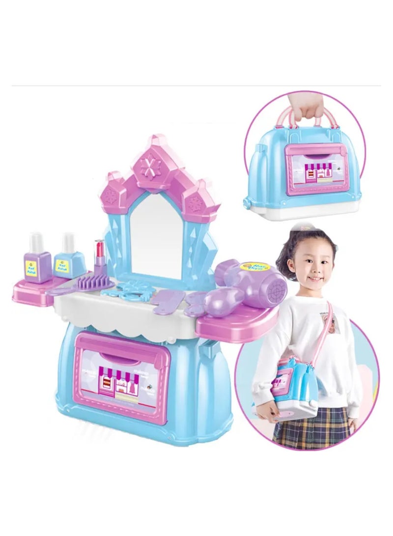 My Little Princess Salon! Complete hairdressing set with beauty accessories, a hairstyle, and a bag 2 in 1, the perfect gift for creativity and fun!  - Image 1