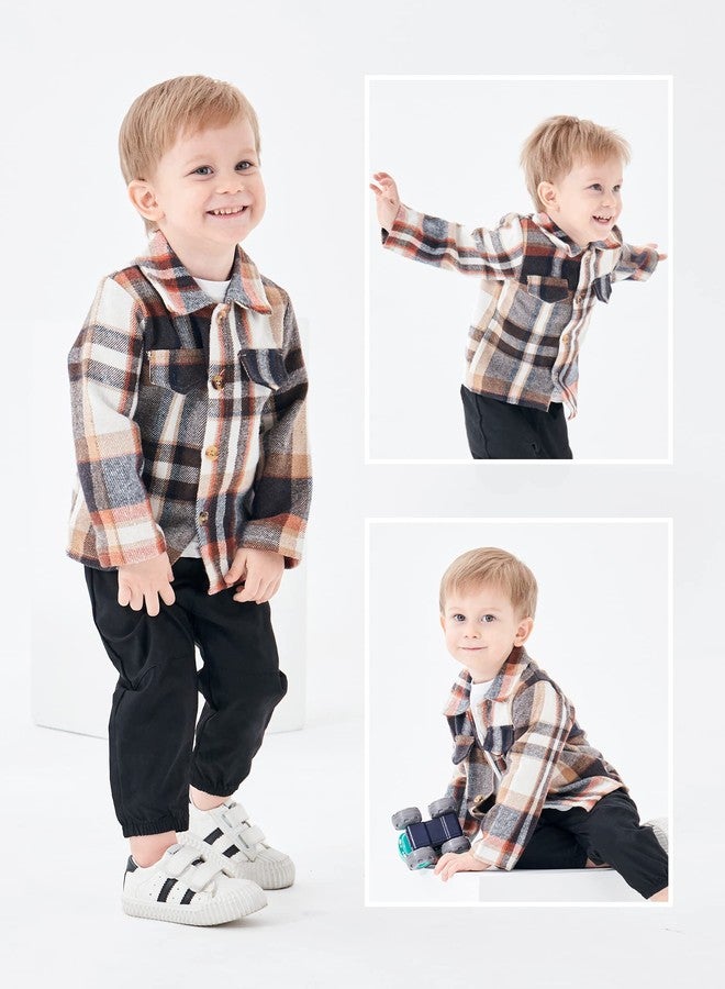 bilison Toddler Baby Boy Outfits Plaid Shirt+T Shirts+Pants Fall Winter 3Pcs Clothing Set 6Months-4T - Image 3