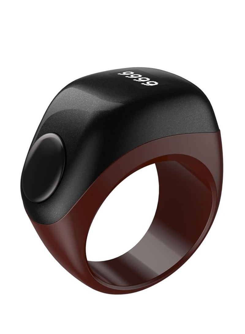 iQIBLA Smart Tasbih Zikr Ring Flex IQ-F01BR Brown - Image 1
