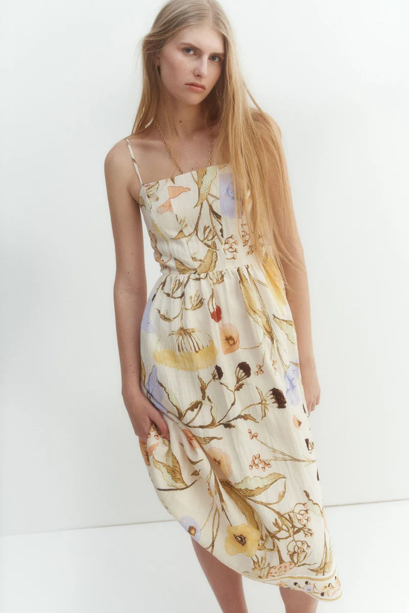 H&M Linen-blend midi dress