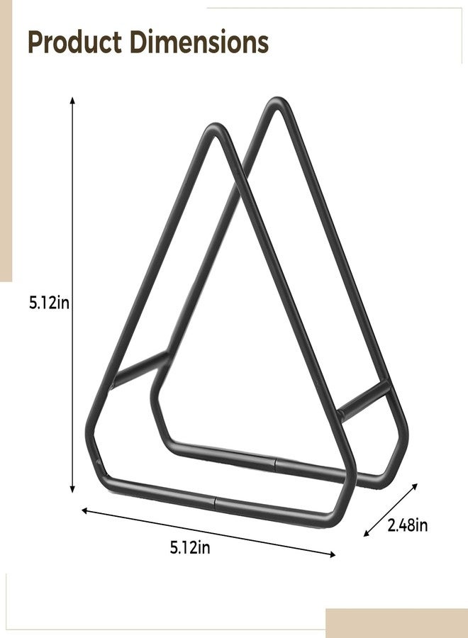 Varku 2 Pcs Triangle Plate Holders, Metal Triangle Racks for Kitchen Organization, Black Dish Organizers, Plate & Pot Lid Holders, Space-Saving Stands for Cabinets and Countertops - Image 4