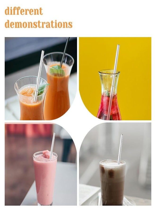 Sisadodo Black Metal Straws Reusable with Case Collapsible Travel Drinking Straws Telescopic Stainless Steel Straw Keychain for Travel Picnic Camping Portable Straw with Cleaning Brush - Image 3