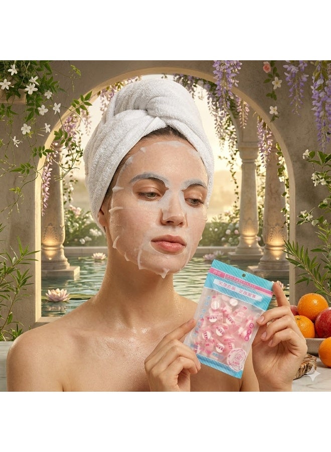 شيت ماسك كوري مضغوط Compressed Face Mask - كيس الـ 100 كبسولة للعناية الاقتصادية بالبشرة  حولي ماسكاتك الطبيعية لماسك احترافي - Image 4
