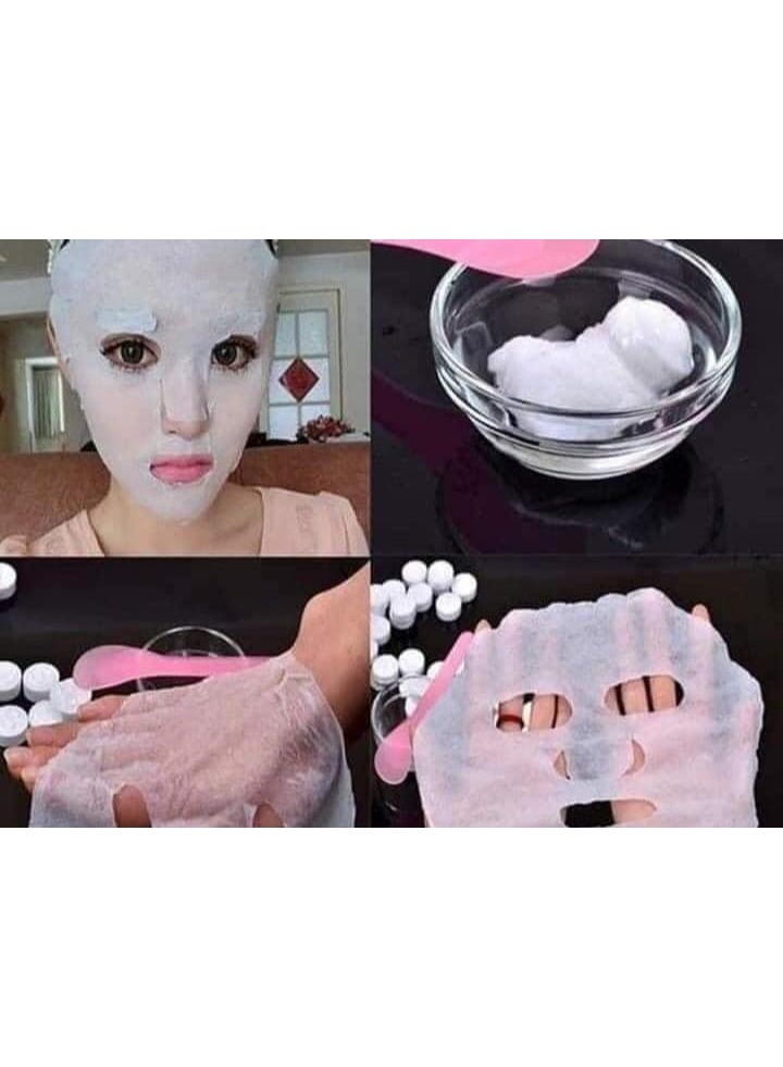 شيت ماسك كوري مضغوط Compressed Face Mask - كيس الـ 100 كبسولة للعناية الاقتصادية بالبشرة  حولي ماسكاتك الطبيعية لماسك احترافي - Image 2