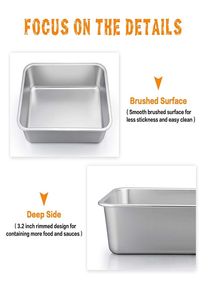 Luxuria بان لزانيا من لوكزوريا من الفولاذ المقاوم للصدأ، صينية كعكة مستطيلة، صينية تحميص، صينية خبز المعكرونة، صينية بسكويت، قوية ومتينة. (25.5 × 20) - Image 2