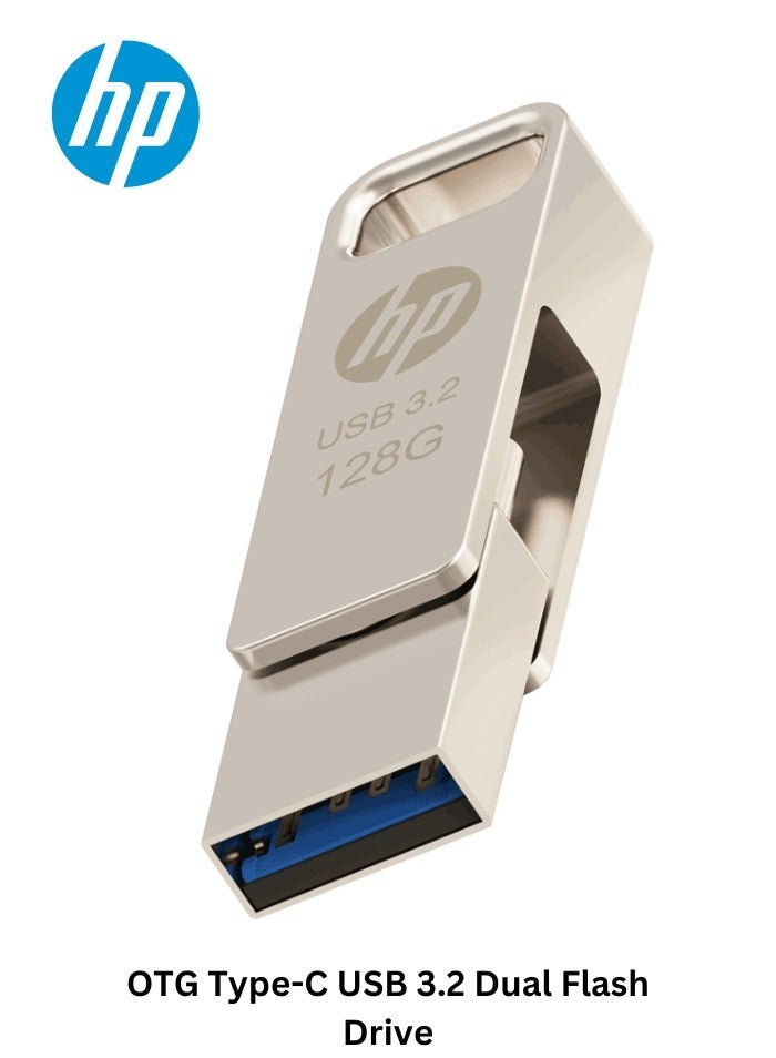 HP 128 جيجابايت x206c OTG نوع-C USB 3.2 فلاش درايف مزدوج لجهاز آيفون 15 آيفون 16 جهاز أندرويد لوحي كمبيوتر محمول - Image 3