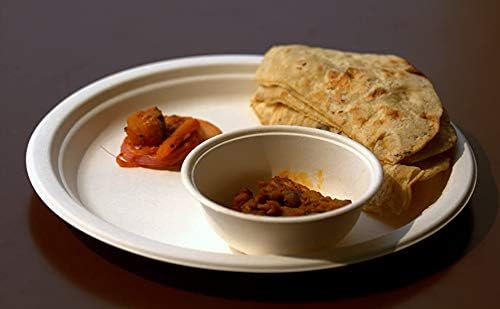 Ssanvi Disposable Ecofriendly 12 Inch White Plate 25 Pcs & 240 Ml Bowl 50 Pcs & 14 Cm Wooden Spoon 25 Pcs & 14 Cm Fork 25 Pcs Tableware Dining Serving Set - Image 5