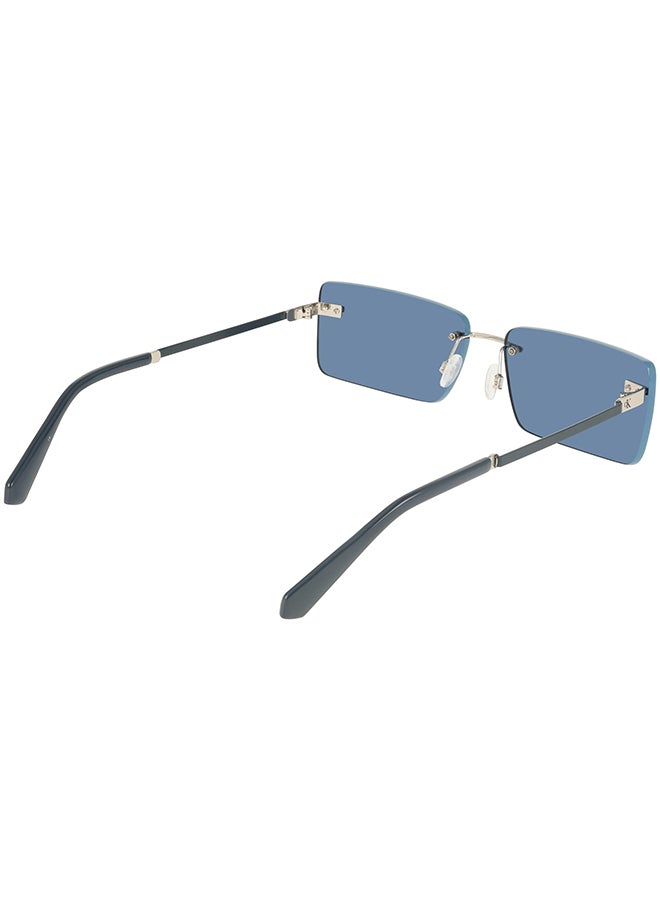 Calvin Klein Jeans 3 قطع تركيب براغي معدنية من كالفن كلاين جينز الشمسية CKJ25206S 6116 (044) فضي/أزرق - Image 4