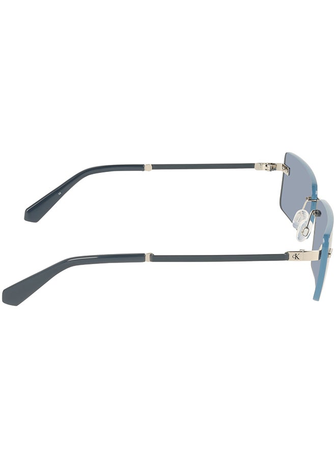 Calvin Klein Jeans 3 قطع تركيب براغي معدنية من كالفن كلاين جينز الشمسية CKJ25206S 6116 (044) فضي/أزرق - Image 5