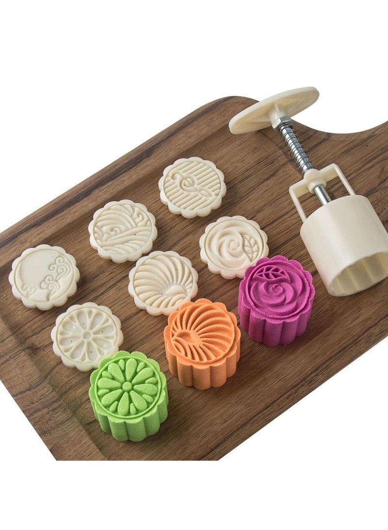 DubaiGallery Cookie Press Cake Stamp Moon Cake Mold with 6 Stamps - 50g DIY Decoration Mid Autumn Festival  - Image 5