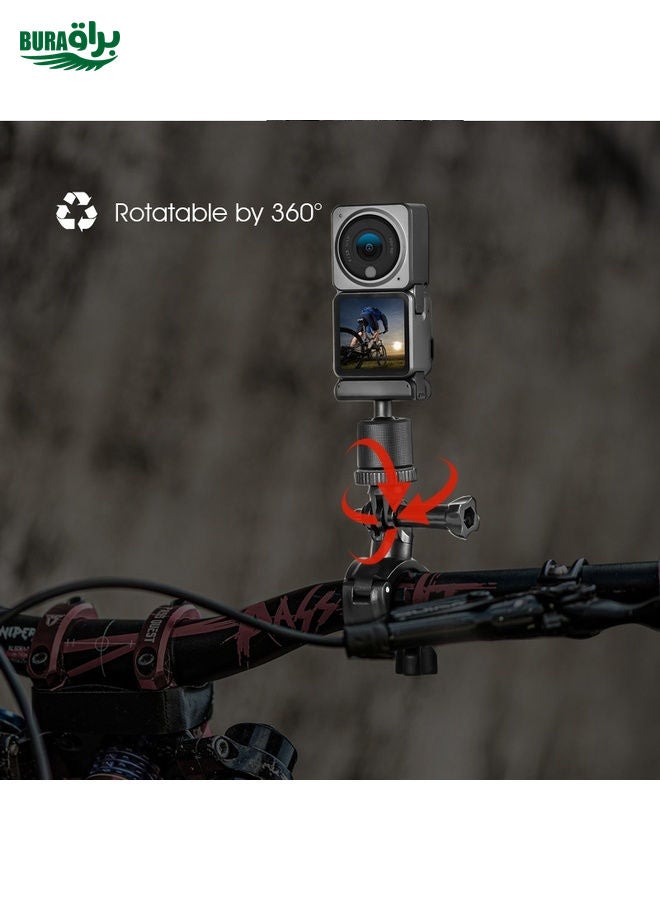 BURAQ STARTRC Upgrade Bike Handlebar Fixed Mount Holder For DJI Action 3 / Action 2 / OSMO Action (Black) - Image 3