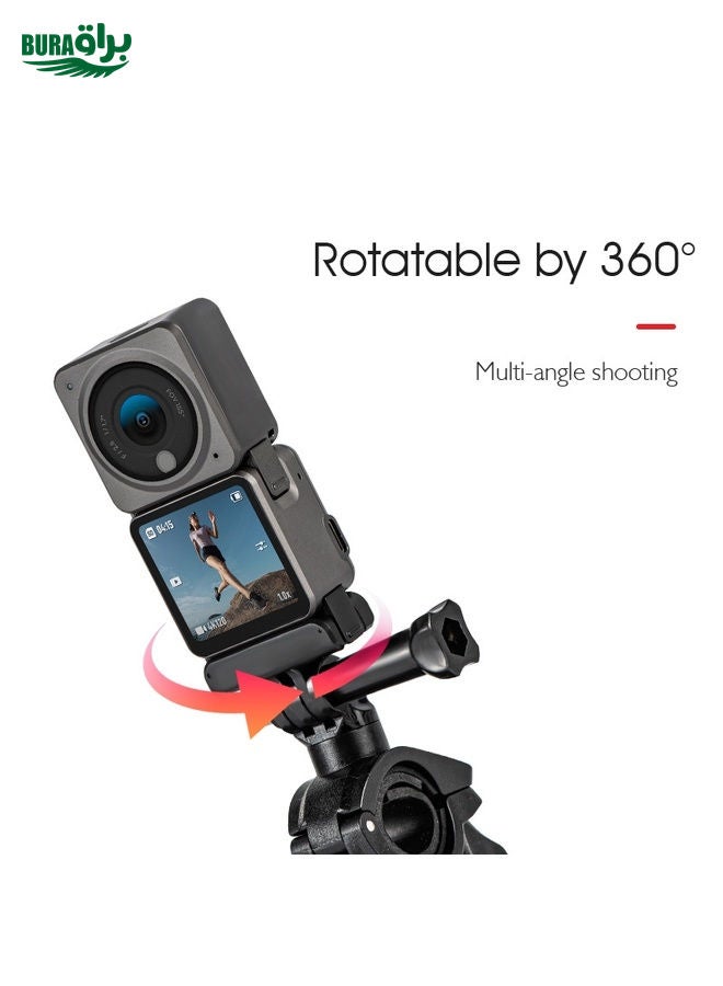 BURAQ STARTRC Upgrade Bike Handlebar Fixed Mount Holder For DJI Action 3 / Action 2 / OSMO Action (Black) - Image 2