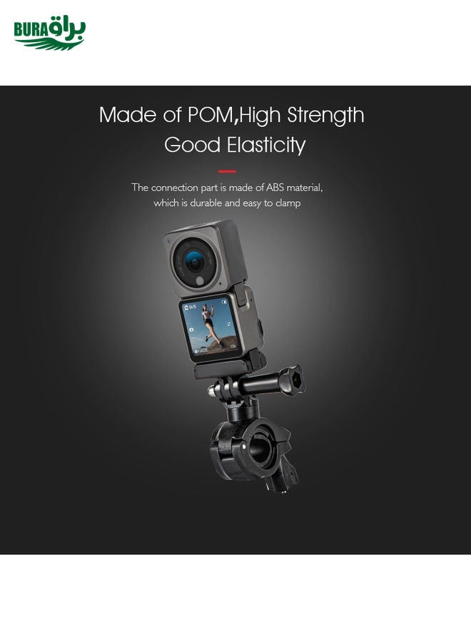 BURAQ STARTRC Upgrade Bike Handlebar Fixed Mount Holder For DJI Action 3 / Action 2 / OSMO Action (Black) - Image 4