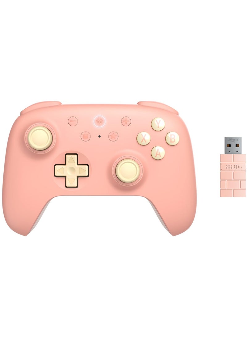 8Bitdo Ultimate 2C Wireless Controller for Windows PC and Android, with 1000 Hz Polling Rate, Hall Effect Joysticks and Triggers, and Remappable L4/R4 Bumpers (Peach) - Image 1