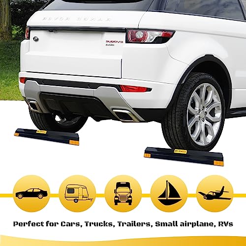 HOXWELL 24 Inch (New Upgrade) 2 PCS Heavy Duty Car Parking Stopper for Garage, Parking Aid Protects Car, Parking Gadgets Easy to Install 2 Packs, 24" L x 3.7" W x 1.8" H - Image 4