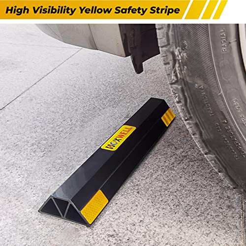 HOXWELL 24 Inch (New Upgrade) 2 PCS Heavy Duty Car Parking Stopper for Garage, Parking Aid Protects Car, Parking Gadgets Easy to Install 2 Packs, 24" L x 3.7" W x 1.8" H - Image 5