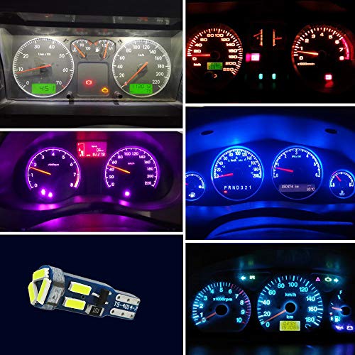 2FY2SW 10X T5 LED Bulbs Wedge 74 70 37 17 2721 PC74 PC37 LED Lamps for Car Interior Gauge Cluster Dashboard Instrument Panel Indicators (Green) - Image 2