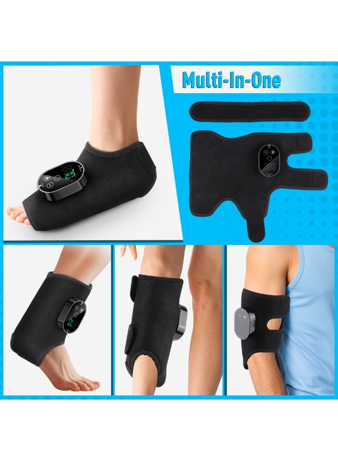 Wireless 3-in-1 Heated Ankle Massager with Vibration, 3 Vibration Modes & 6 Heat Levels, Portable Ankle Wrap for Achilles Tendonitis and Plantar Fasciitis Pain Relief at Home/Office - Image 3