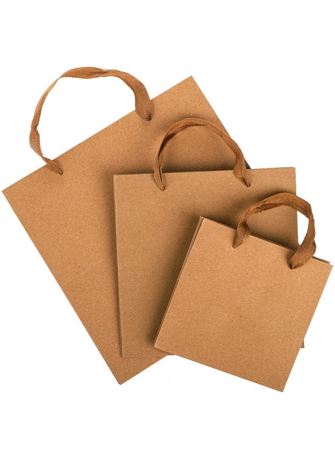 Yesland 30 Pack Kraft Bags With Ribbon Handles 3 Sizes Paper Gift Wrap And Shopping Bags Reusable Square Large Retail Business Packaging Bags For Goodie Party Wedding Present(10'' 8'' 6'') - Image 4