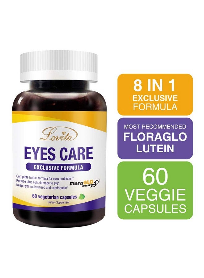 Lovita Eyes Care, Eye Vitamins with Clinically Proven FloraGLO Lutein, Black Currant & Eyebright, Supports Eye Strain, Dry Eye and Vision Health, 60 Vegetarian Capsules - Image 2