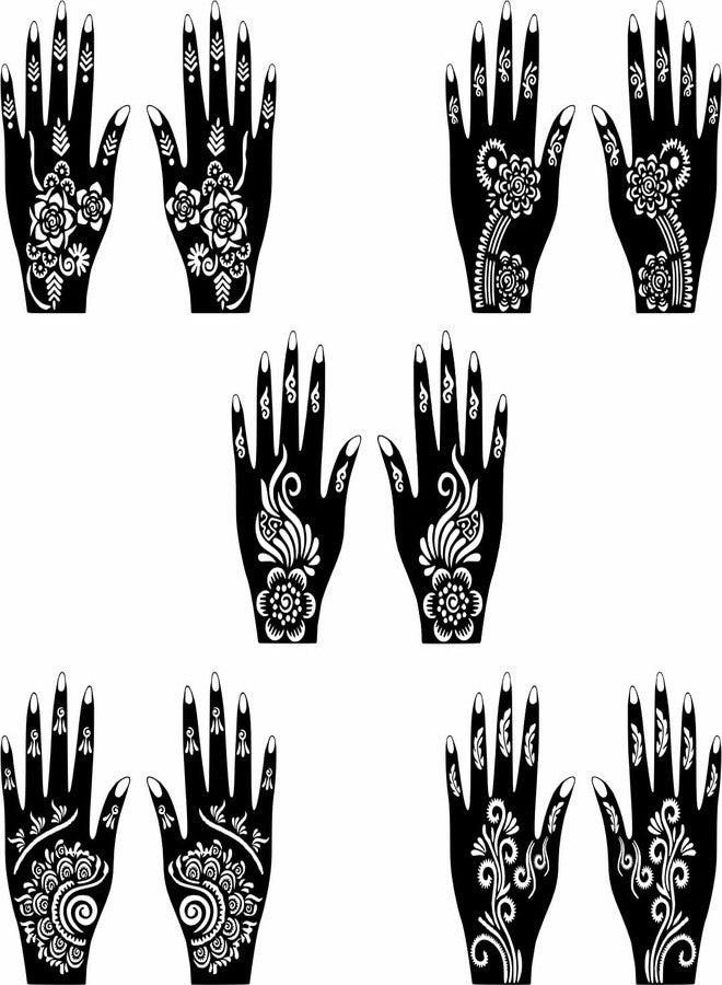 Komstec All-in-One Mehndi Stencil Combo Sticker Set for Traditional & Casual Looks - Image 2