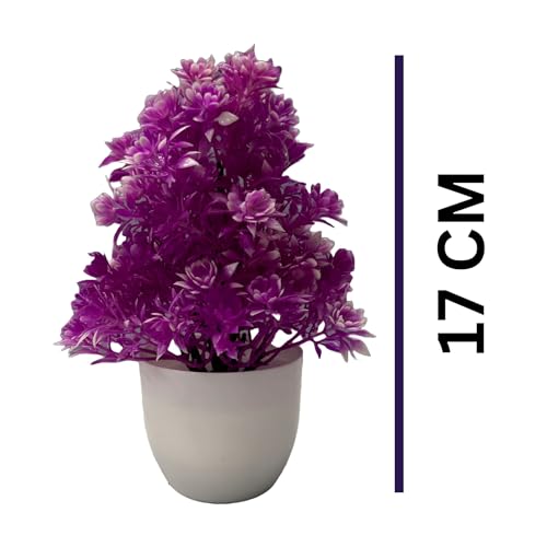 Dekorly Multicolor Artificial Potted Plants, 8 Pack Artificial Plastic Eucalyptus Plants Small Indoor Potted Houseplants, Small Faux Plants for Home Decor Bathroom Office (Height : 17CM, Multi-A) - Image 2