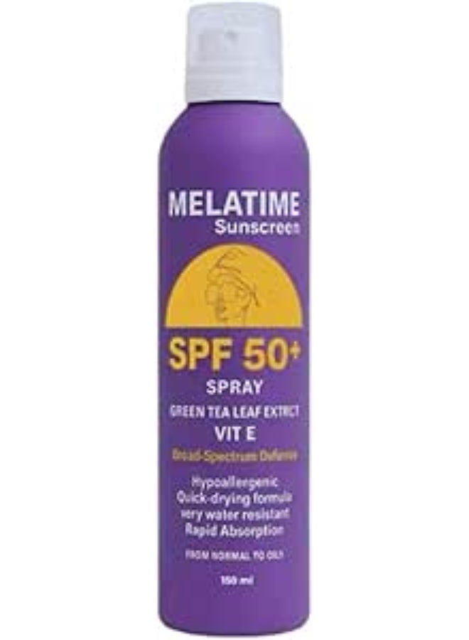 MELATIME Sunscreen Spray SPF 50+ - 150ML - Image 1