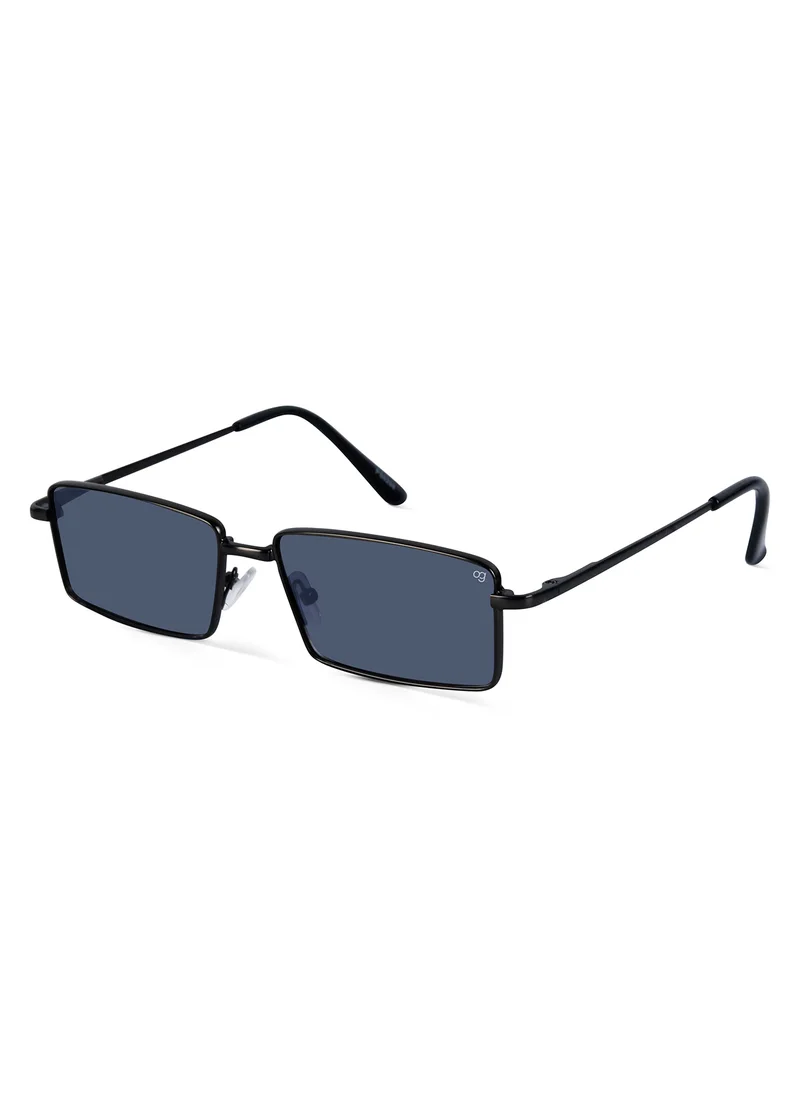 Woggles Alhena Black Rectangle Sunglasses